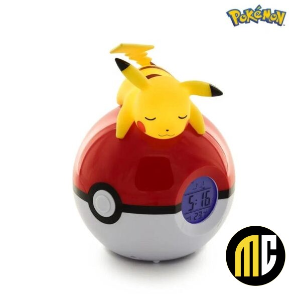 POKEMON - Pikachu Pokeball - Réveil avec lampe LED
