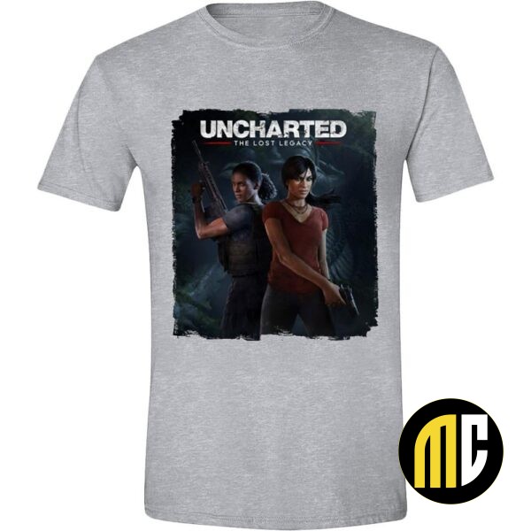 UNCHARTED - T-Shirt The Lost Legacy Cover - Grey (S)