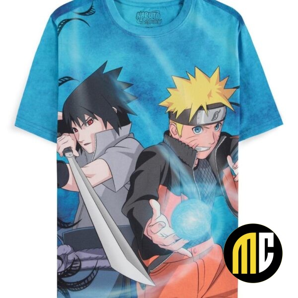 NARUTO SHIPPUDEN - Naruto & Sasuke - T-shirt Homme (L)