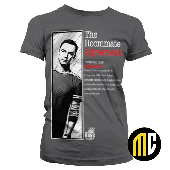 THE BIG BANG - T-Shirt The Roommate Agreement Girl - Grey (S)