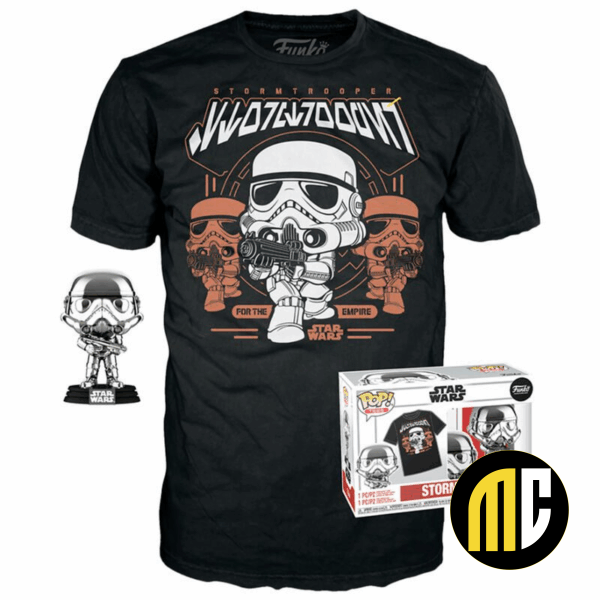 STAR WARS - POP N° 296 - Stormtrooper "Chrome" + T-shirt (M)