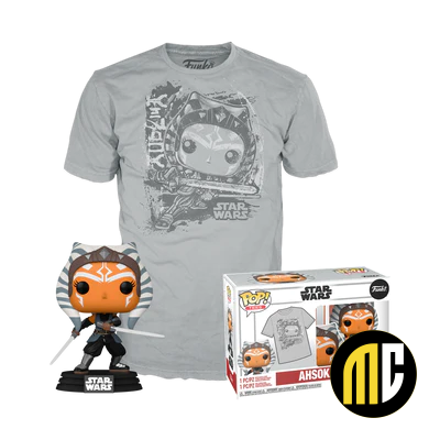 THE MANDALORIAN - Booble Head POP N° 464 - Ahsoka (GW) +T-shirt (M)