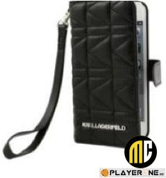 KARL LAGERFELD - Folio Case Logo Metal Black (Galaxy S5)