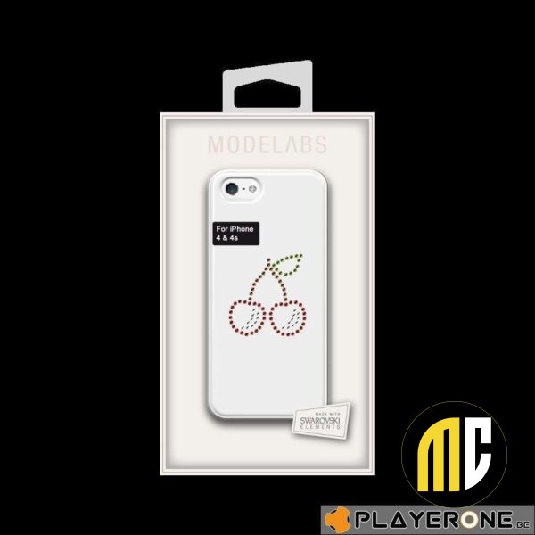 SWAROVSKI - Cherry Back Cover White ( Iphone 4/4S )
