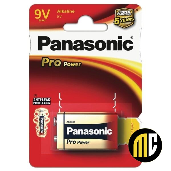 PANASONIC - Piles Alcaline Pro Power 9V-6LR61 X 1
